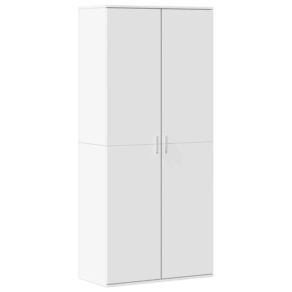 Shoe Storage Organizer White Engineered Wood Tall Wardrobe Cupboard 80x39x178cm