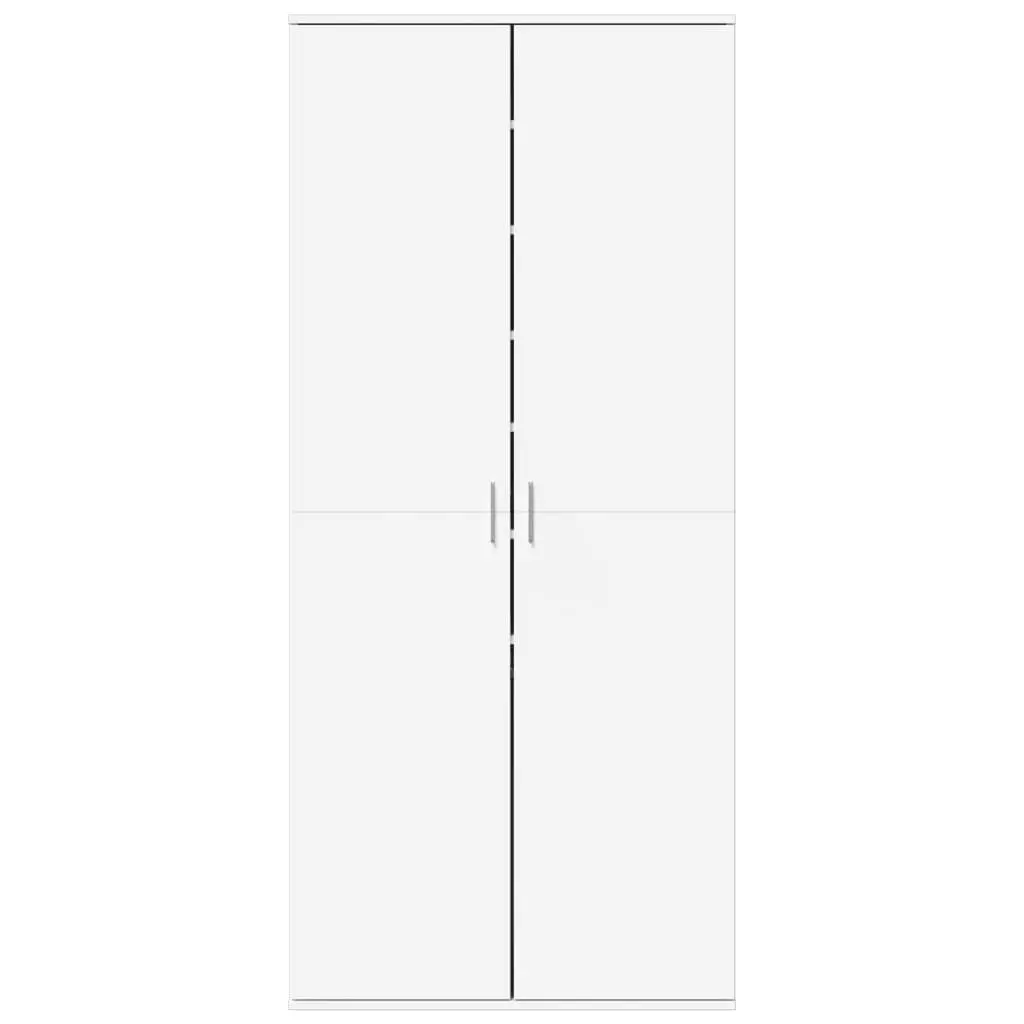 Shoe Storage Organizer White Engineered Wood Tall Wardrobe Cupboard 80x39x178cm