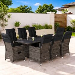 Practical 9-Piece Garden Dining Set for Your Outdoor Needs