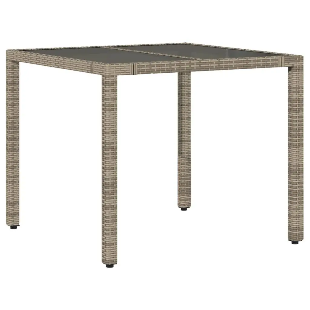 Bistro Set PE Rattan 3 Piece Adjustable Grey Outdoor Furniture