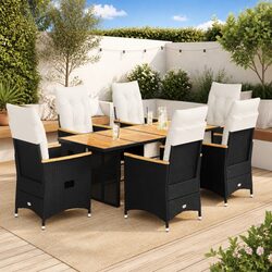 Functional 7 Piece Garden Bistro Set for Outdoor Use