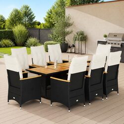 Practical 9 Piece Garden Bistro Set for Your Outdoor Needs