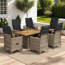 Practical 7 Piece Outdoor Bistro Set for Any Setting