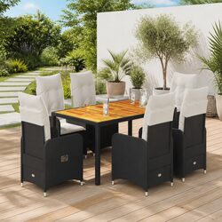 Versatile 7-Piece Bistro Set for Garden and Balcony Use
