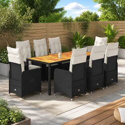 Practical 9-Piece Bistro Set for Outdoor Use