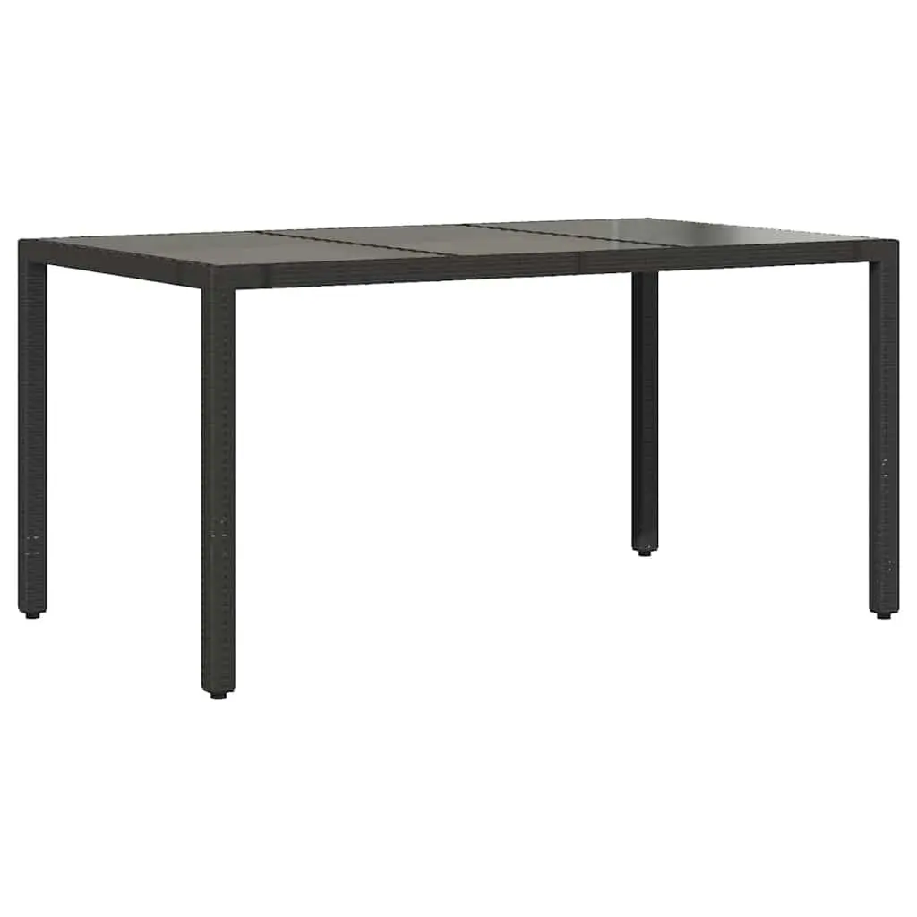 5 Piece Outdoor Bistro Set PE Rattan Black Table Chairs