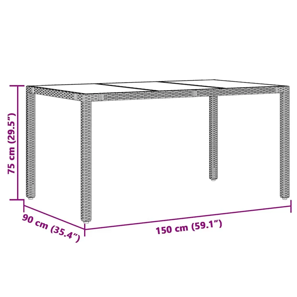 5 Piece Outdoor Bistro Set PE Rattan Black Table Chairs