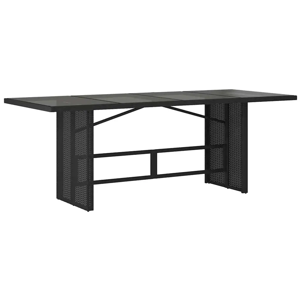 7 Piece Garden Bistro Set with Cushions Black Outdoor Furniture Patio Dining