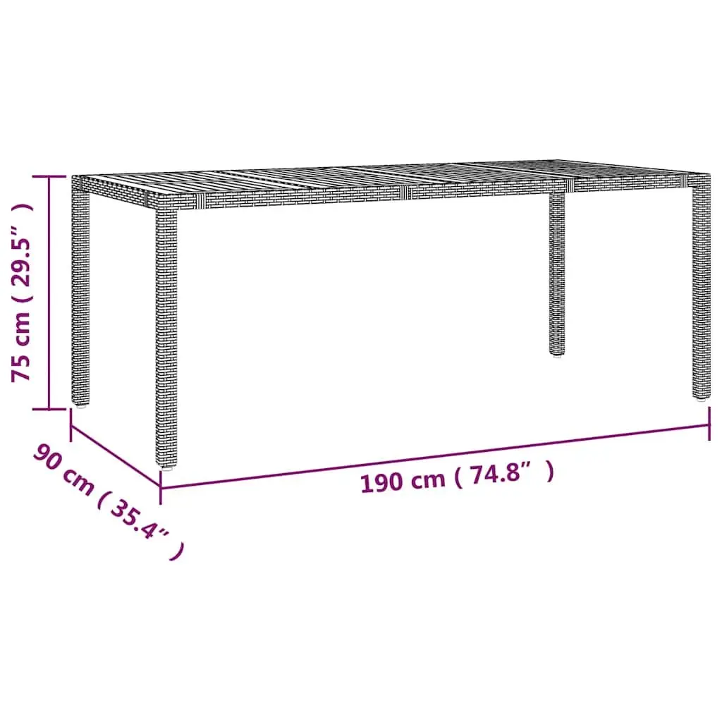9 Piece Garden Bistro Set for Outdoor Use