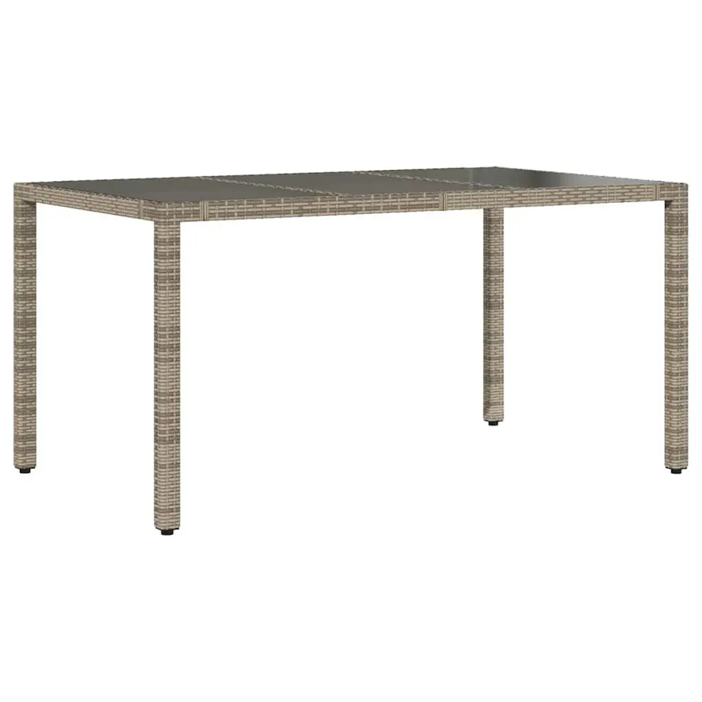5PieceBistroSetGreyPolyRattanOutdoorFurnitureTableandChairswithCushions