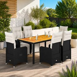 Comfortable 7 Piece Outdoor Bistro Set with Adjustable Features