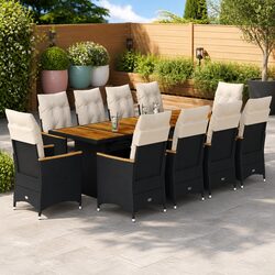Practical 11-Piece Bistro Set for Outdoor Living