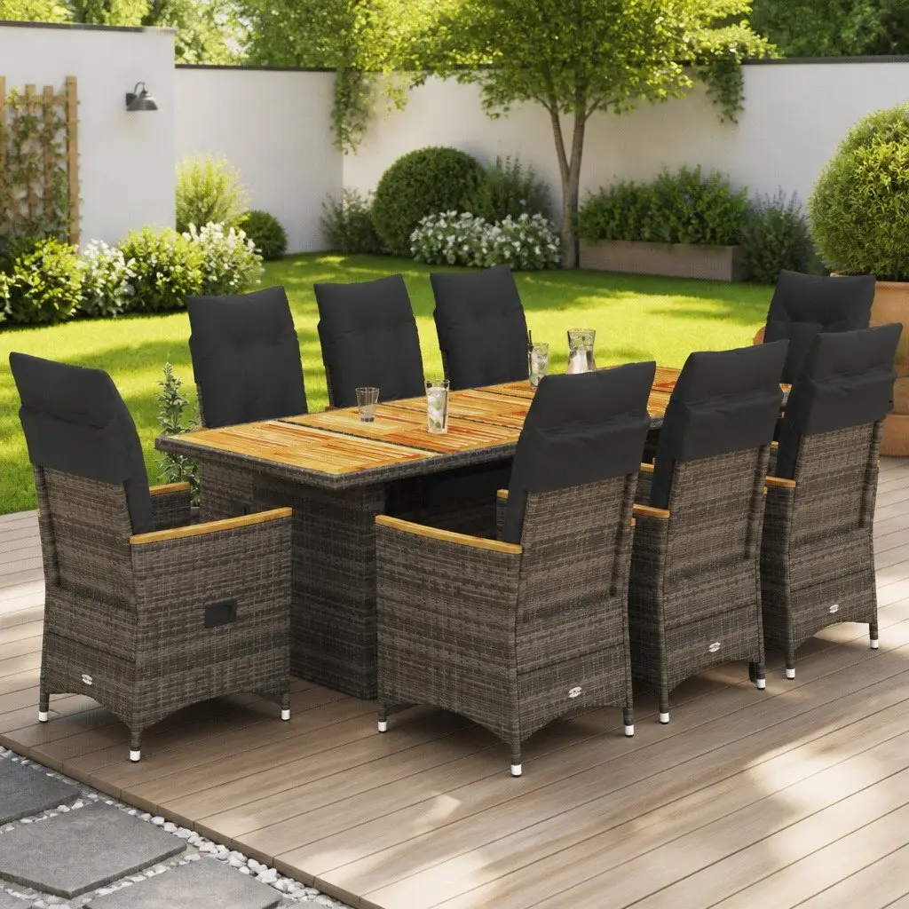 9-Piece Bistro Set for Outdoor Relaxation