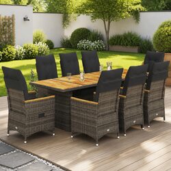 Practical 9-Piece Bistro Set for Outdoor Relaxation