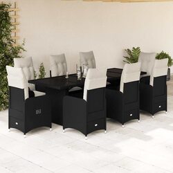 Versatile 9-Piece Bistro Set for Garden and Balcony Use
