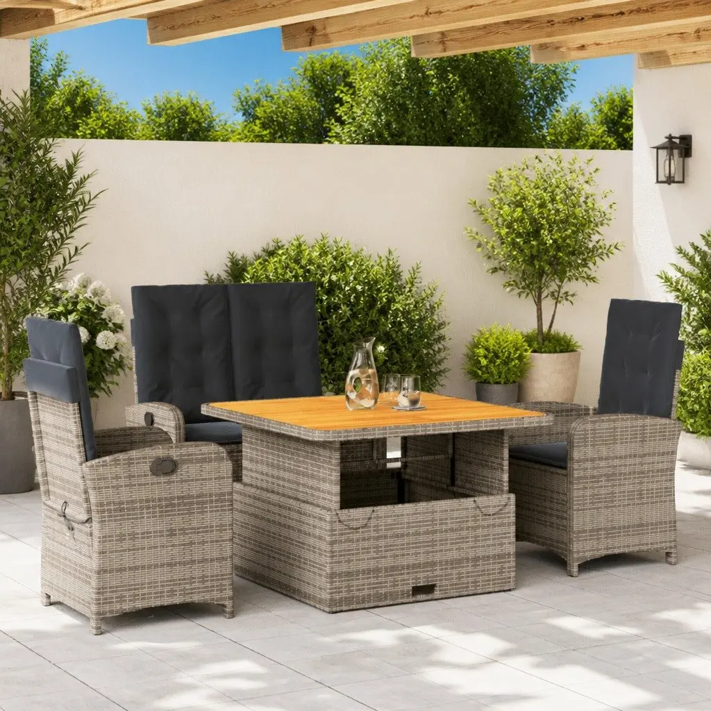 4-Piece Garden Dining Set for Outdoor Use