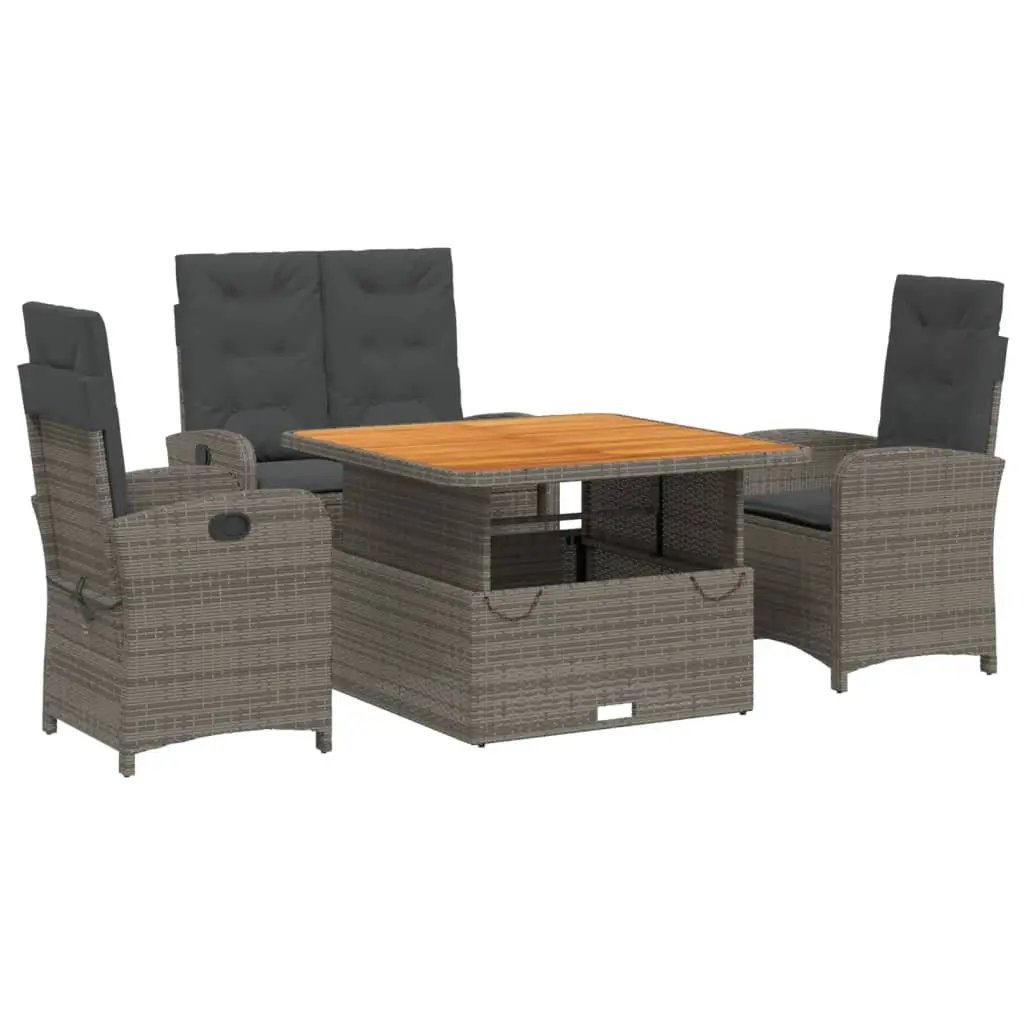 4-Piece Garden Dining Set for Outdoor Use