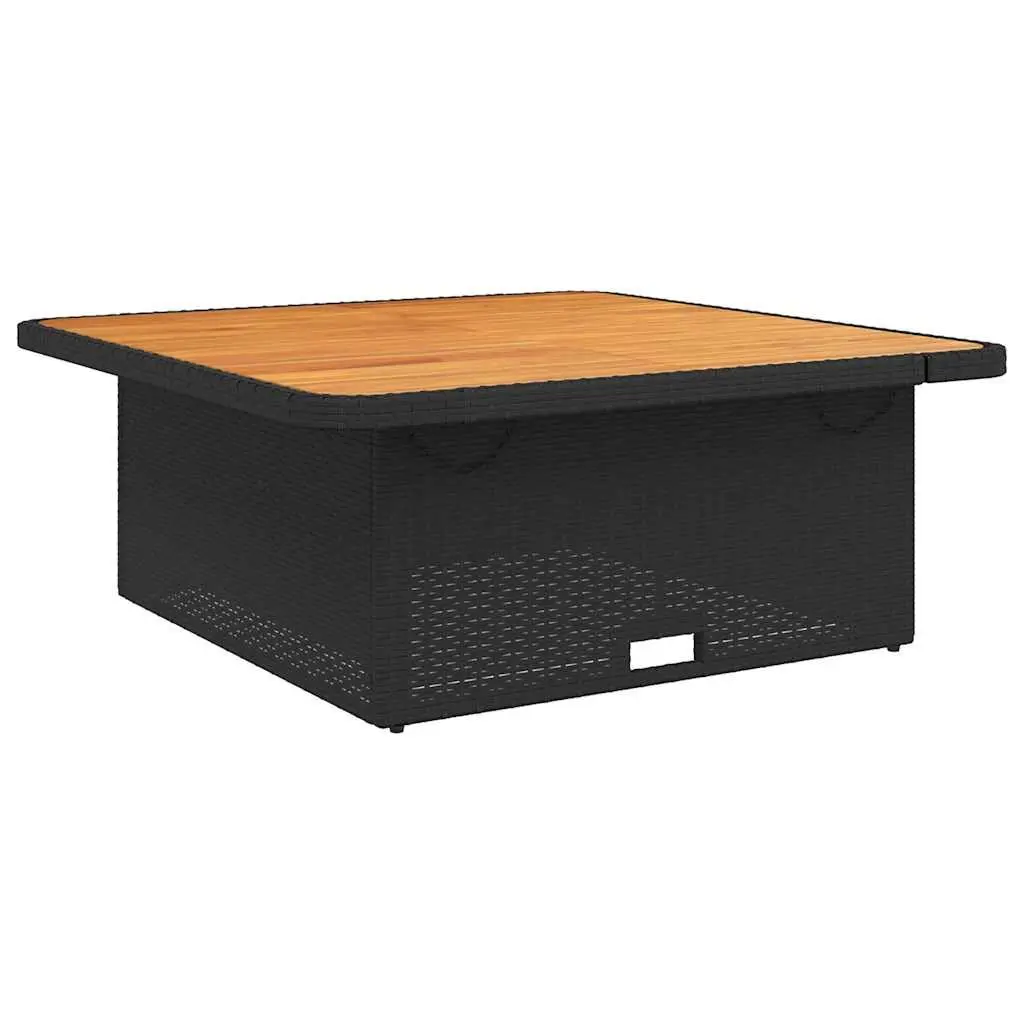 Outdoor Furniture Dining Set 2 Piece Adjustable Black PE Rattan Garden