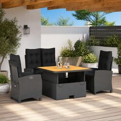 Practical 4 Piece Dining Set for Outdoor Use
