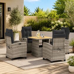 Practical 5-Piece Dining Set for Outdoor Use