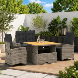 Practical 4 Piece Garden Dining Set for Outdoor Living