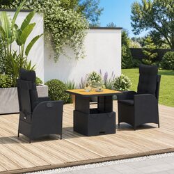 Practical 3 Piece Garden Dining Set for Everyday Use