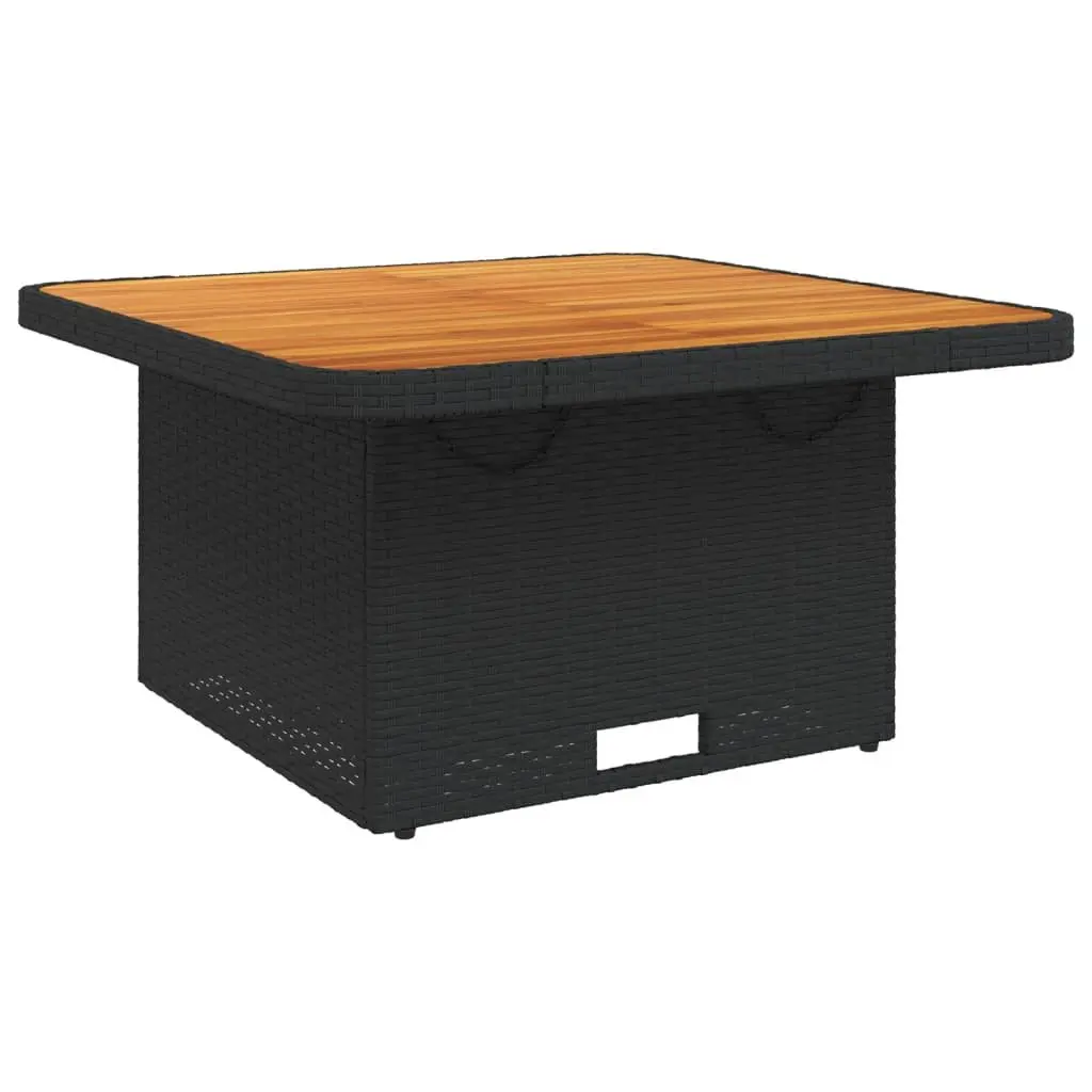 Outdoor Dining Set 5 Piece Garden Furniture Black Poly Rattan with Cushions