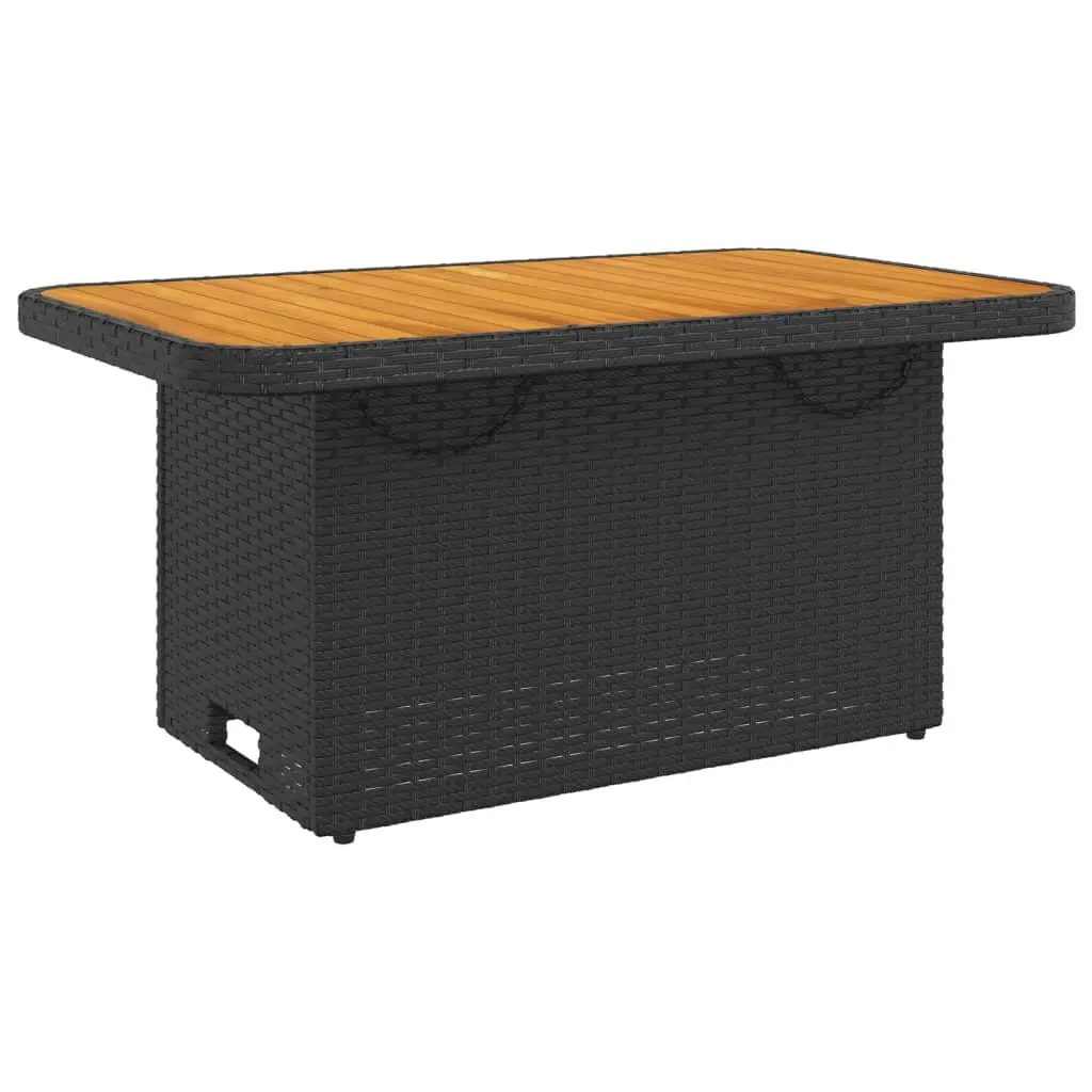 Garden Dining Set 2 Piece Outdoor Furniture Black Poly Rattan with Cushions