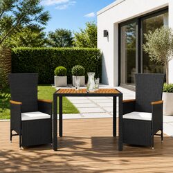 Practical 3-Piece Garden Dining Set for Relaxation