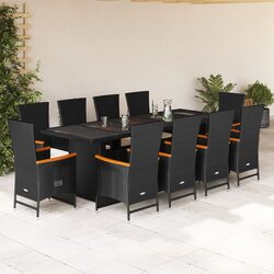 Practical 11 Piece Garden Dining Set for Your Backyard