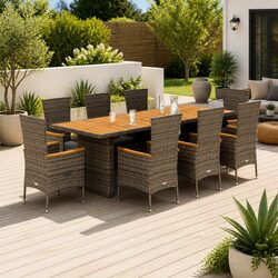 Practical 9 Piece Garden Dining Set for Every Outdoor Event