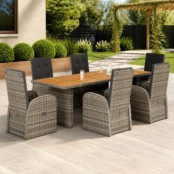 Comfortable 7 Piece Garden Dining Set for Patio Use