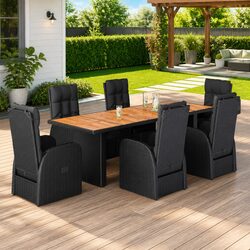 7 Piece Garden Dining Set for Relaxing Outdoor Meals
