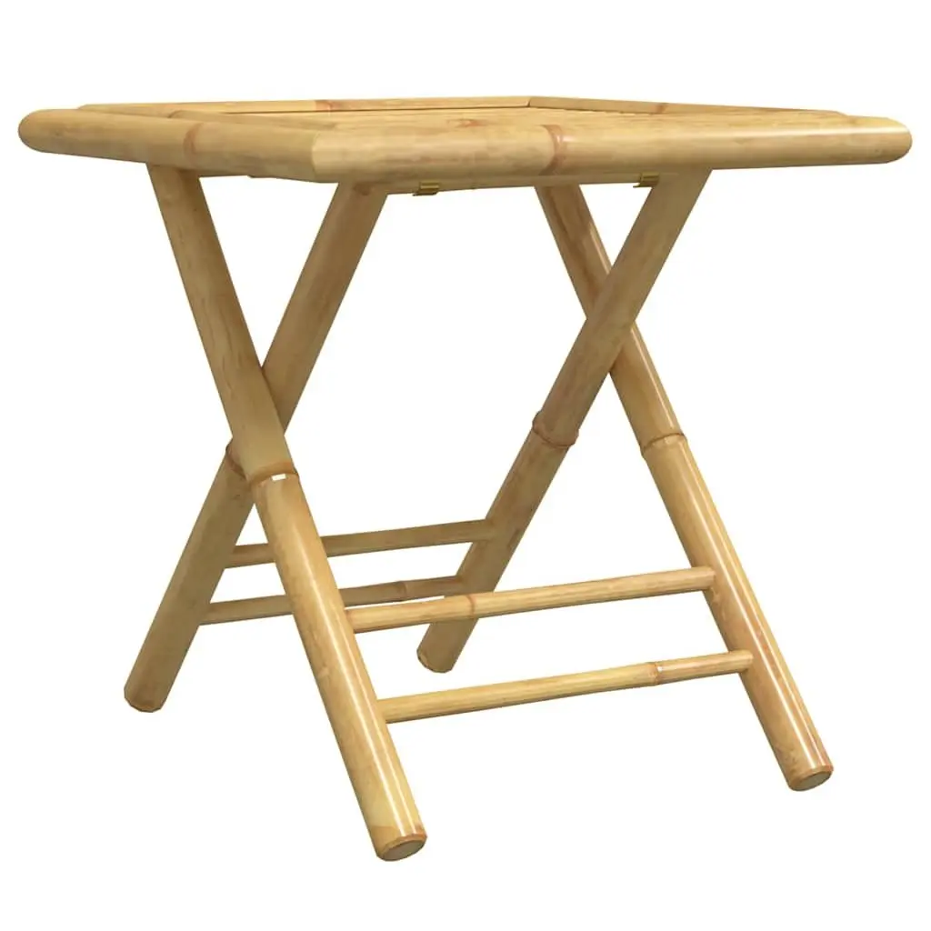 3 Piece Bistro Set Bamboo Foldable Outdoor Garden Furniture Brown