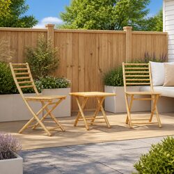3 Piece Foldable Bistro Set for Gardens and Balconies