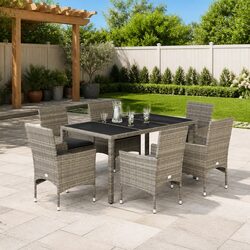 7 Piece Outdoor Dining Set for Relaxation and Dining