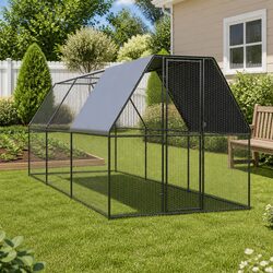Practical Chicken Cage 2x6x2m for Garden and Yard