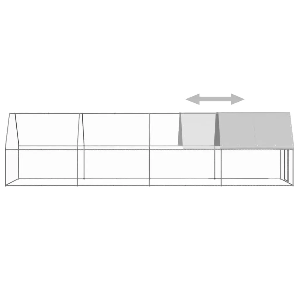 2x8x2m Chicken Cage for Backyard Use