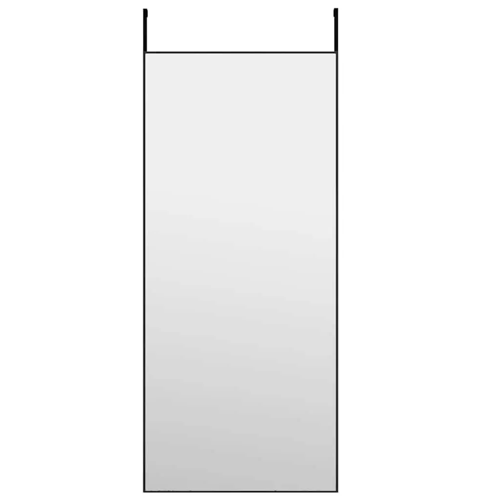Door Mirror Black 40x100cm Wall Mounted Dressing Glass Aluminum Frame Bedroom