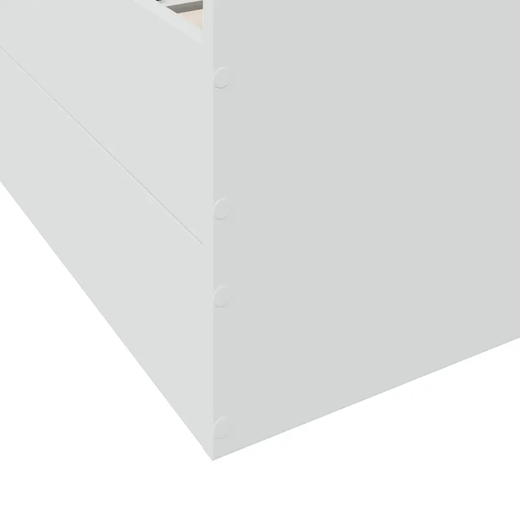 Bed Frame Engineered Wood 90x190 cm White with Storage Drawers