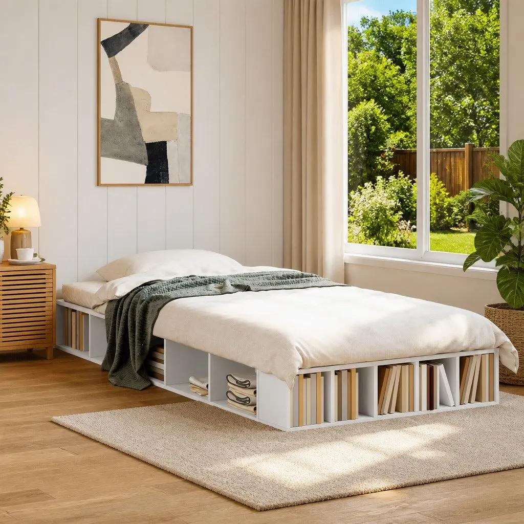 White Bed Frame 90x190 cm for Any Bedroom
