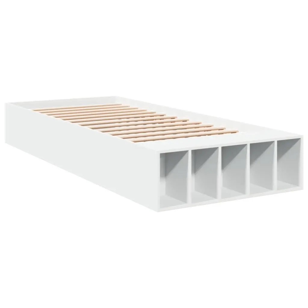 White Bed Frame with Storage for Home Use