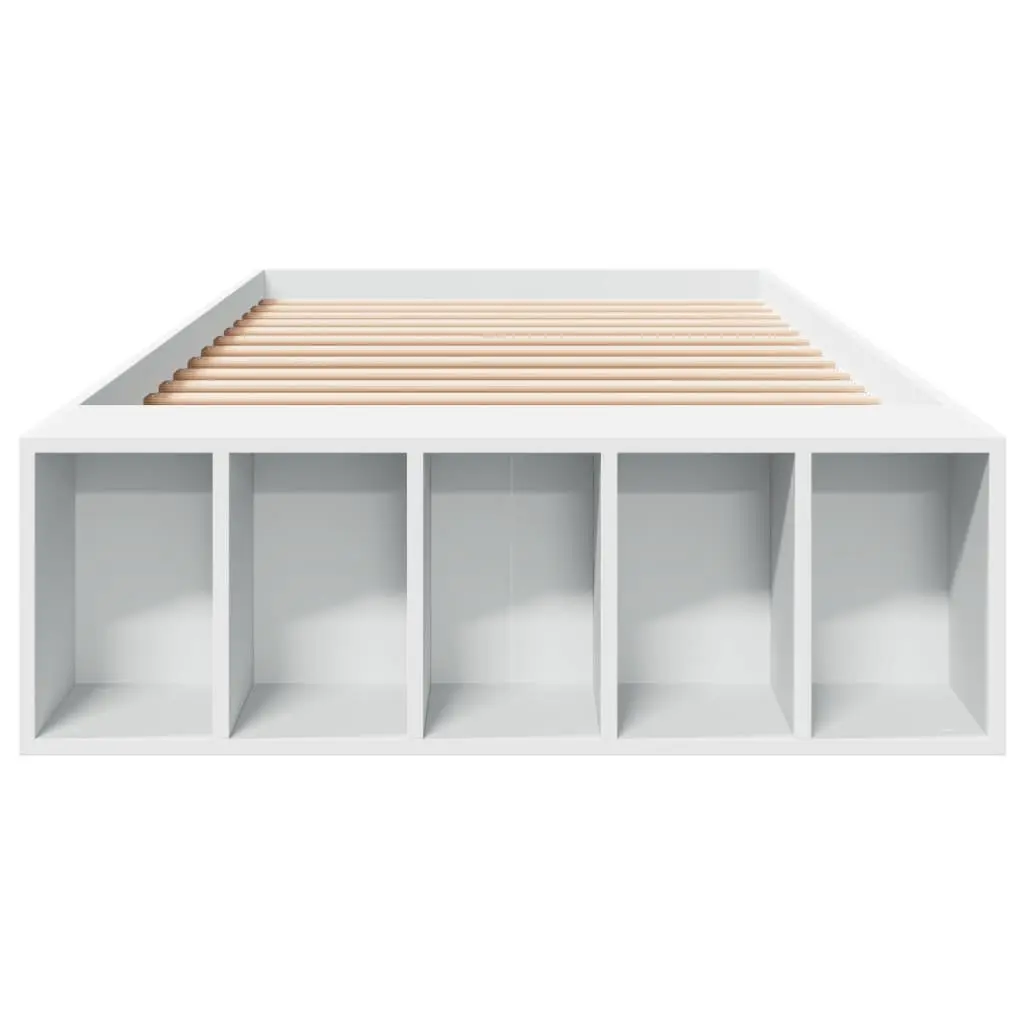 White Bed Frame with Storage for Home Use