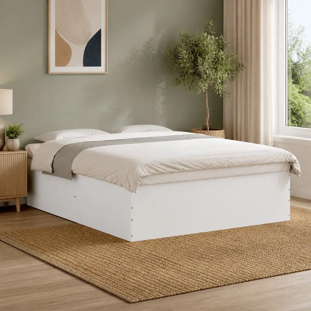 White Bed Frame 150x200 cm for Any Bedroom