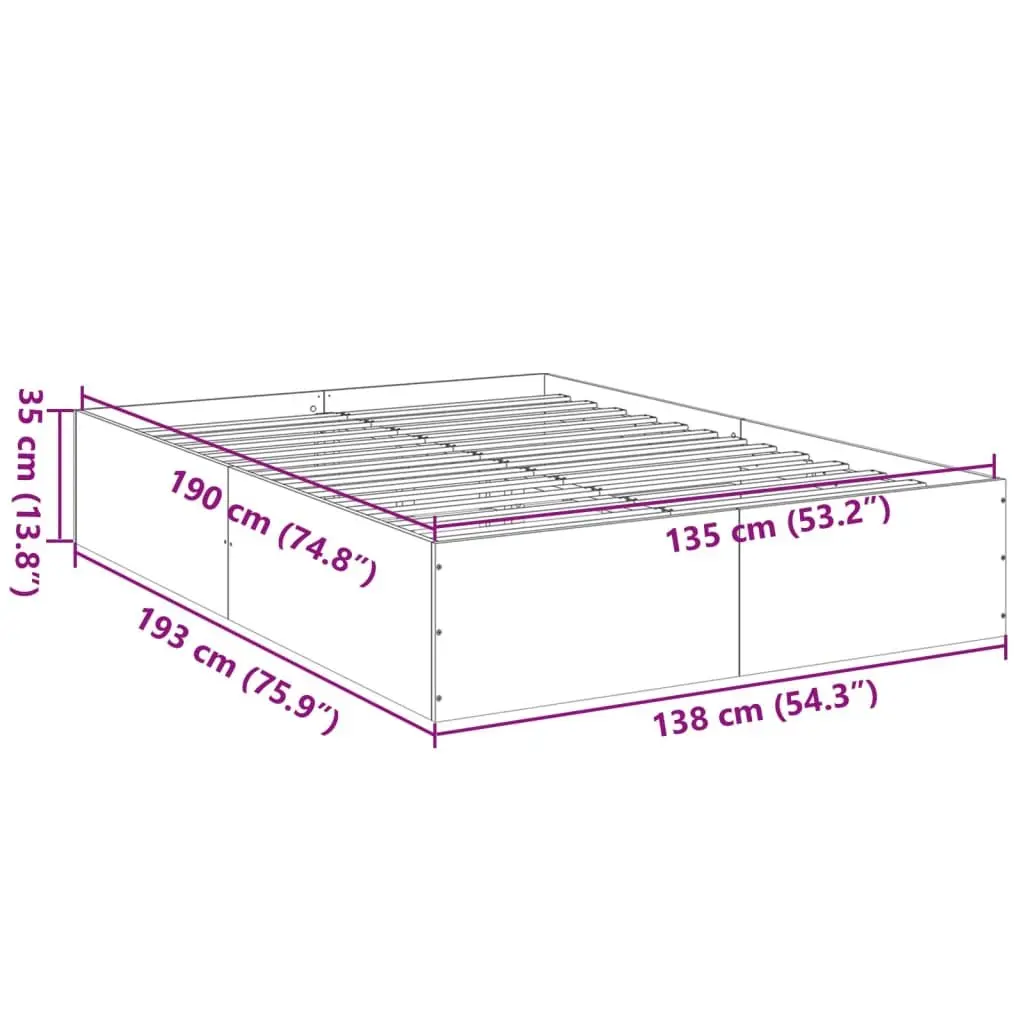 Bed Frame 135x190 cm for Any Bedroom Layout
