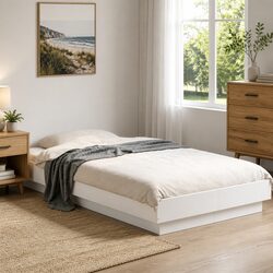 Functional Bed Frame with RGB Lights Perfect for Any Bedroom 90x190 cm