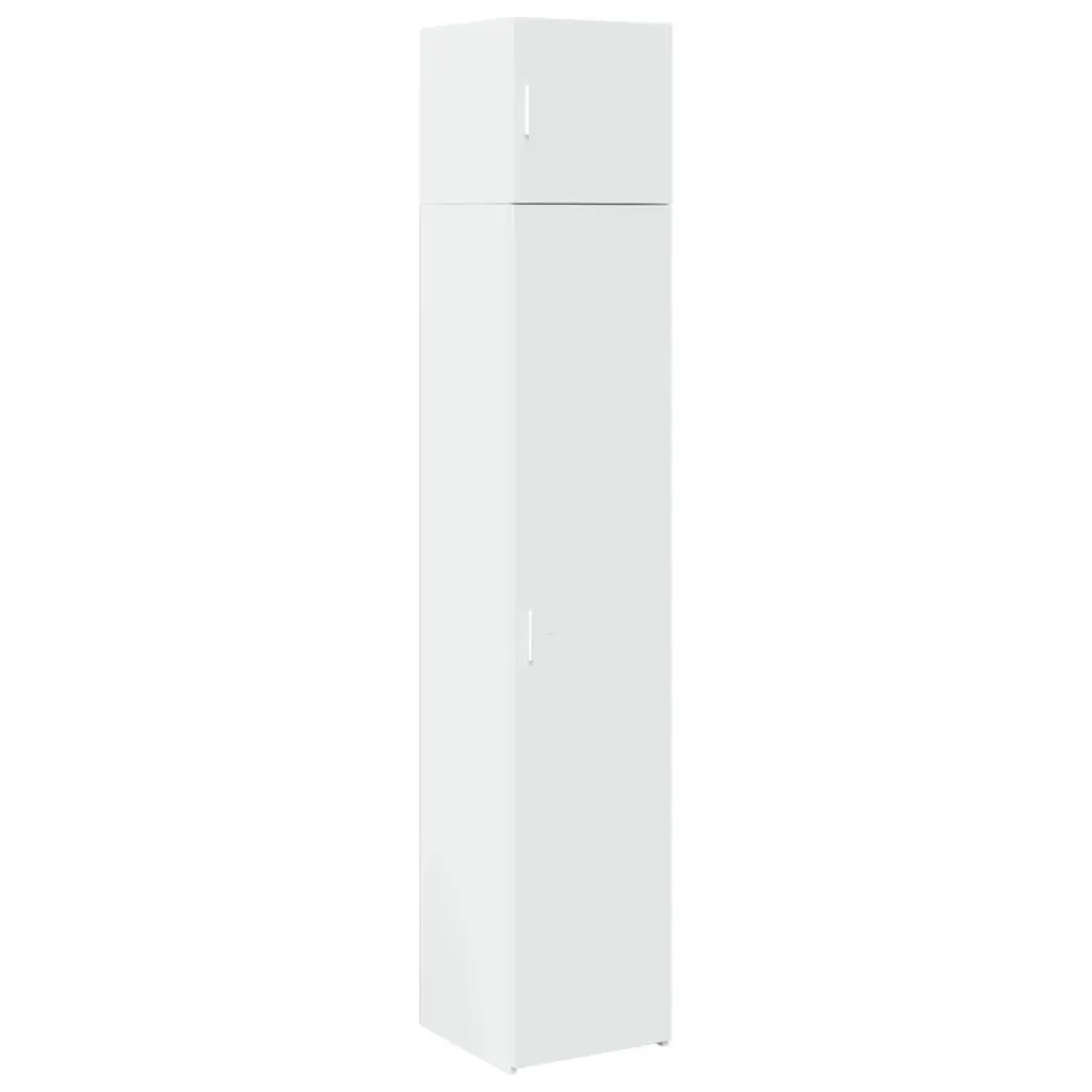 Slim Storage Cabinet Engineered Wood 40x42.5x225cm White Tall Bathroom Bedroom