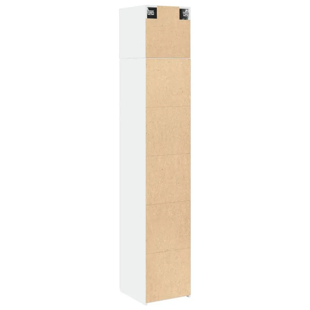 Slim Storage Cabinet Engineered Wood 40x42.5x225cm White Tall Bathroom Bedroom