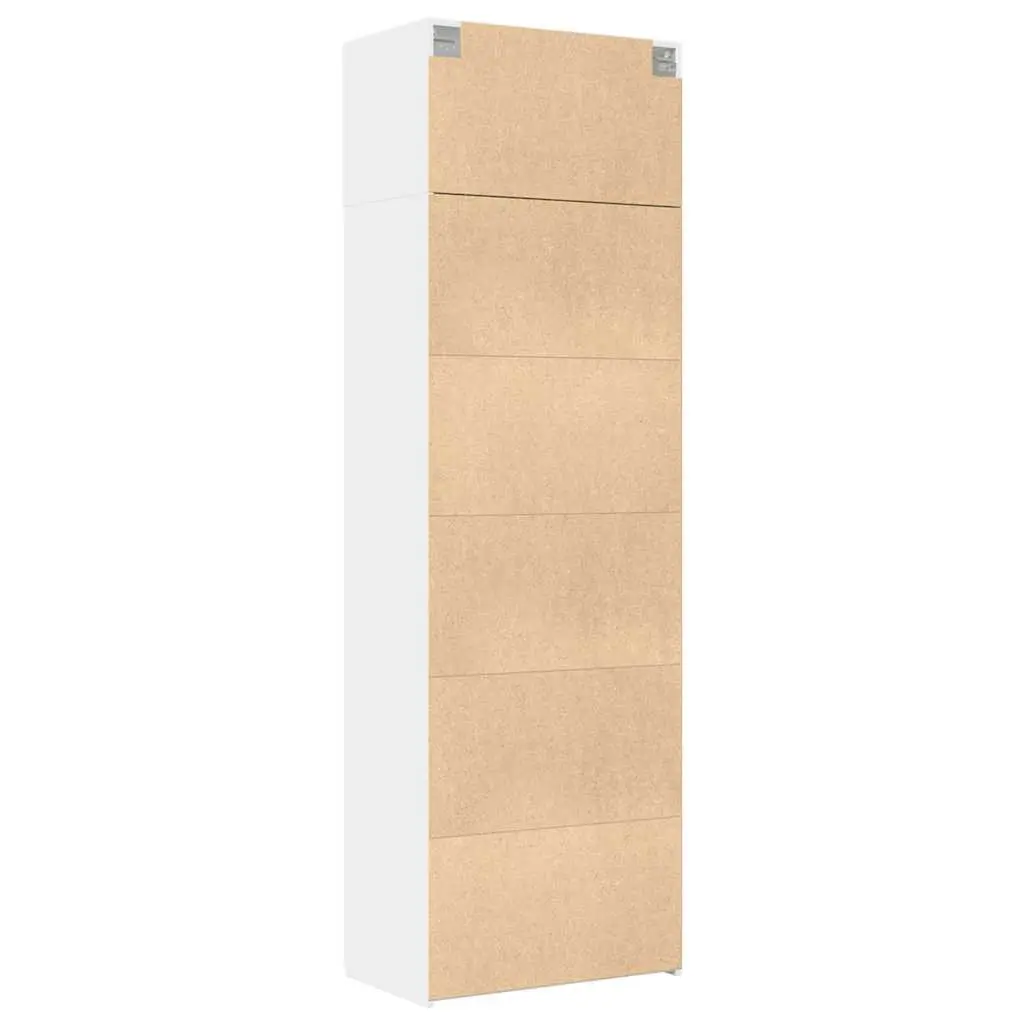 Storage Cabinet White 70x42.5x225 cm Engineered Wood Tall Cupboard Unit