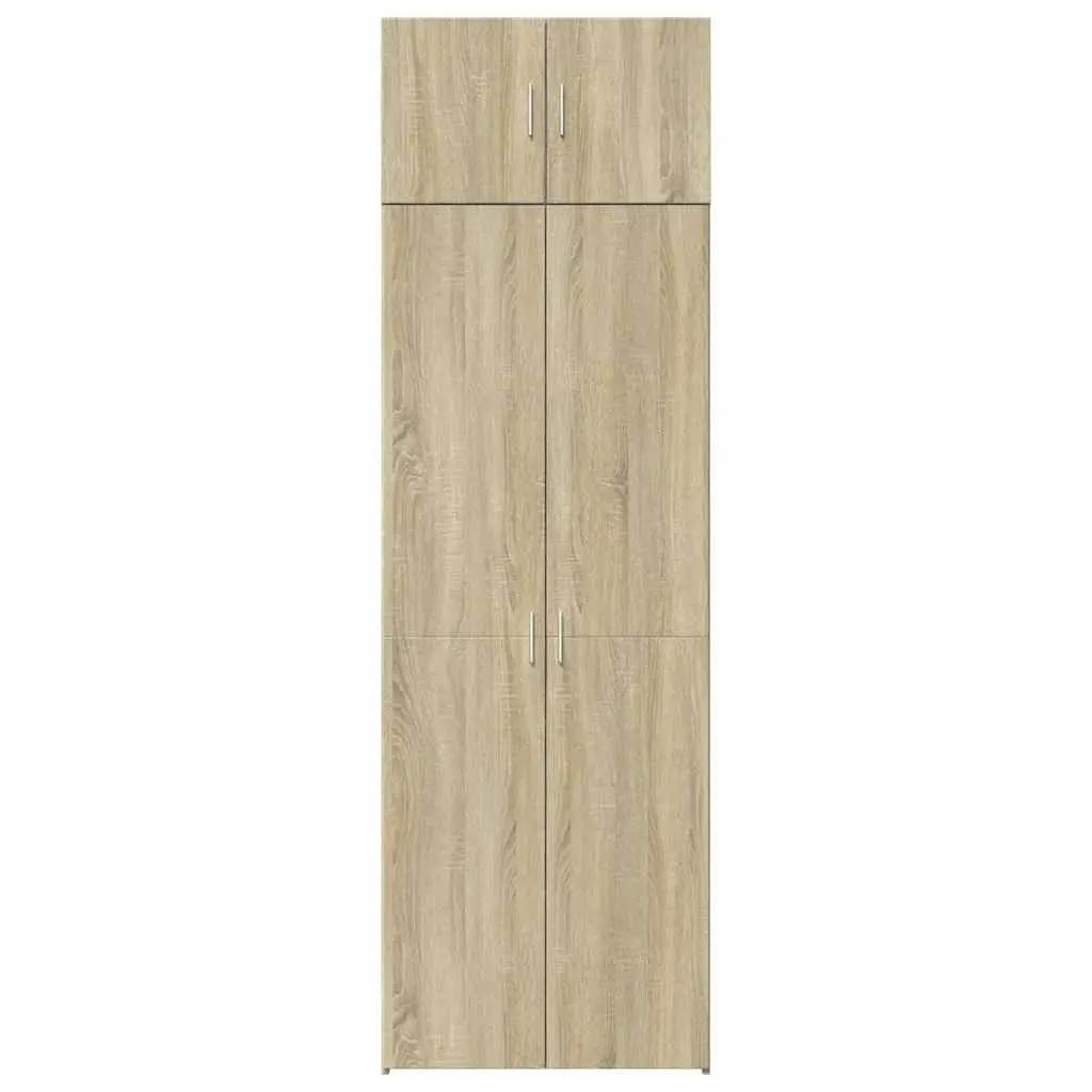 Storage Cabinet Tall Engineered Wood Brown Sonoma Oak Buffet Sideboards